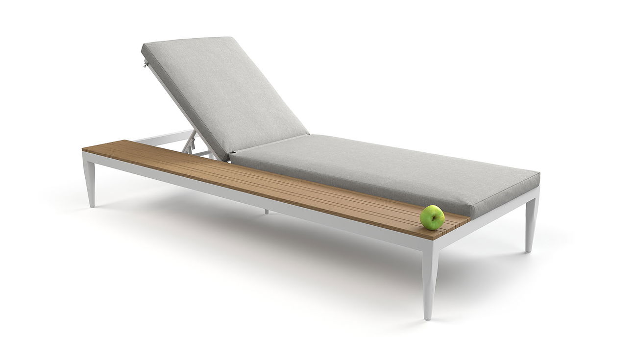 Silas Sun Lounger Compact (blanc) main product photo