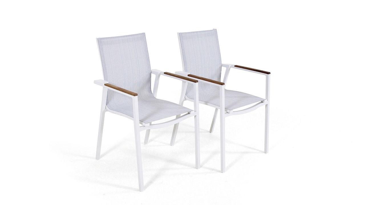 Lot de 2 chaises Tex T (blanc)