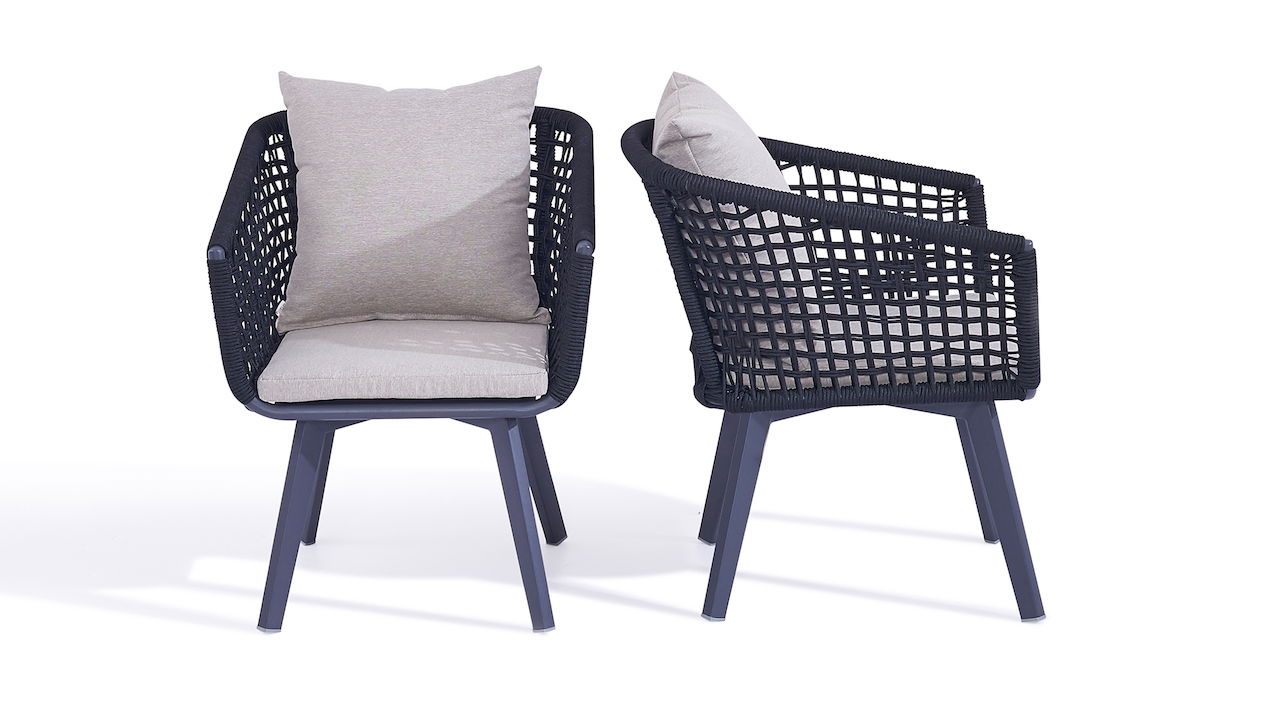 Diva - Lot de 2 chaises (noir)