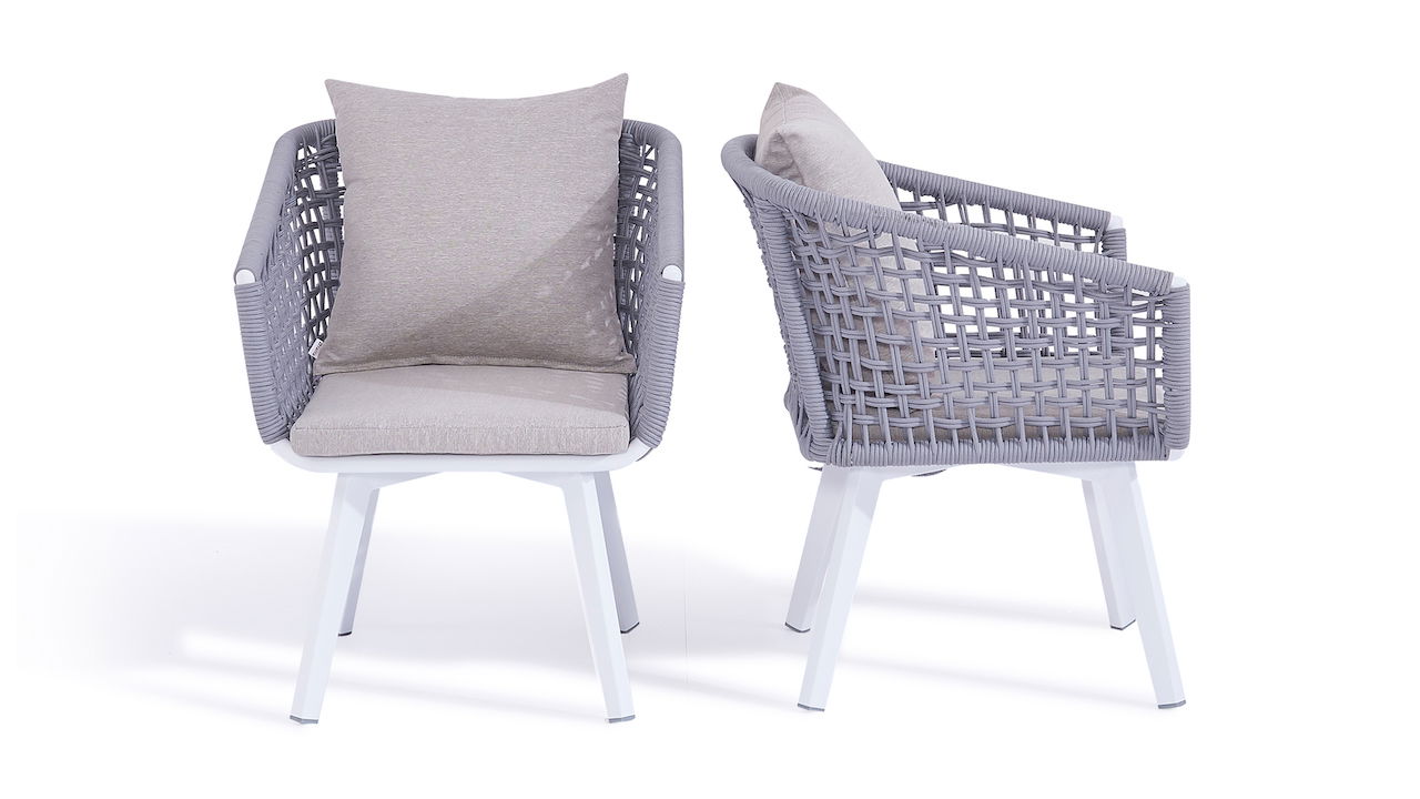 Diva - Lot de 2 chaises (gris)