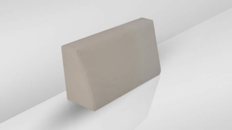 Coussin latéral gauche Cube (gris-brun)