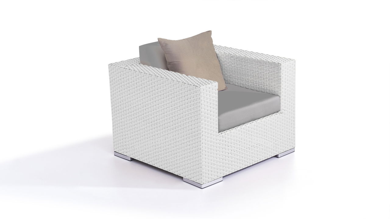 Fauteuil individuel Cube 90 cm (blanc)