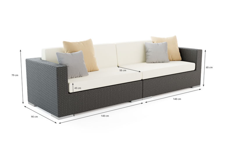 Cube Sofa, anthracite